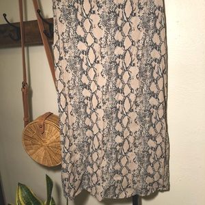American Eagle Outfitters - Snake Print Midi Skirt
